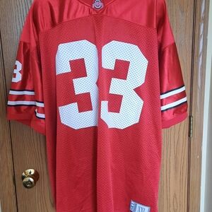 Ohio State Buckeyes Mens #33 Red Mesh Jersey